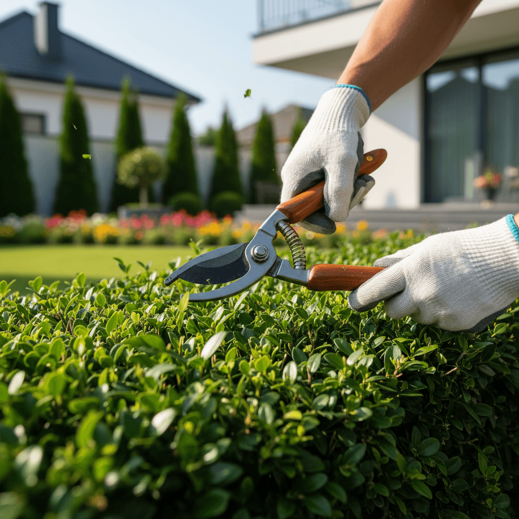 Fence repair and replacement work in garden